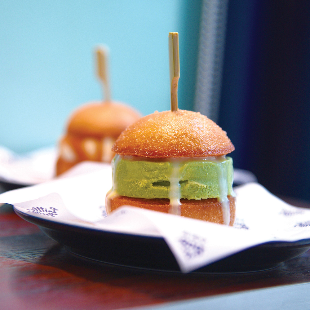 A green tea Ice Cream Bao
